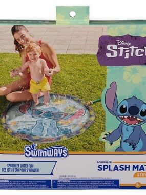 Disney Stitch Sprinkler Water Splash Mat – Baby Pool Toy – New in Box